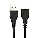 Carebol Super Speed USB 3.0 Cable - A-Male to Micro-B for External Hard Drives, for Galaxy S5, Note 3,Note Pro 12.2 Charge and Data Sync Cord, Camera, Hard Drive and More 10cm Black