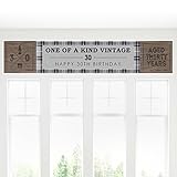 30th Milestone Birthday - Dashingly Aged to Perfection - Party Decorations Party Banner