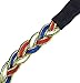 CB Accessories Independence Braided Elastic Fashion Headband Hair Accessory, Red, White/Blue