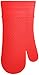Rachael Ray Silicone Kitchen Oven Mitt with Quilted Cotton Liner, Red
