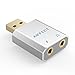 AIFFECT External USB Sound Card USB to Jack 3.5mm Headphone Adapter Audio Mic Sound Card for PC Computer Laptop