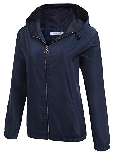 SUNAELIA Rain Jacket Women Waterproof Lightweight Hooded Raincoat Active Outdoor Windbreaker Trench Coat S-XXL
