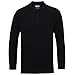Gildan Mens Long Sleeve Double Pique Cotton Polo Shirt