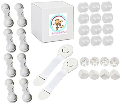 Baby Safety Childproofing Kit Gift Boxed Perfect Gift for Baby Showers Simple Installation with No Tools and No Hardware Necessary to Install, Multi-Functional Locks, Covers, and Bumpers