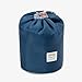 Zoevan Waterproof Cosmetic Bags Makeup Bag Travel Barrel Cases Kit Organizer Bathroom Storage Carry Case Toiletry Bags Multifunctional Bucket Toiletry Bag Polyester 300T (Dark Blue)