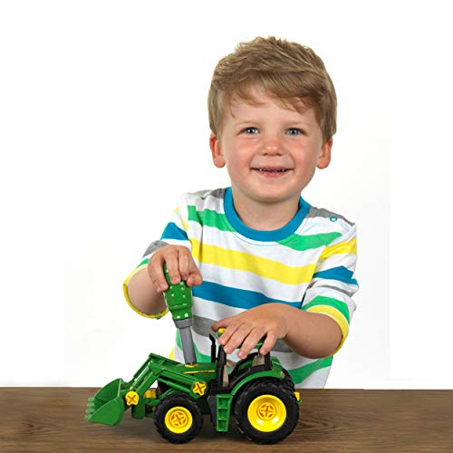 Theo Klein 3903 John Deere Traktor | Mit Frontlader und Gegengewicht | Demontierbare Einzelteile | Maße: 24,5 cm x 9,5 cm x 12 cm | Spielzeug für Kinder ab 3 Jahren – Bild 3