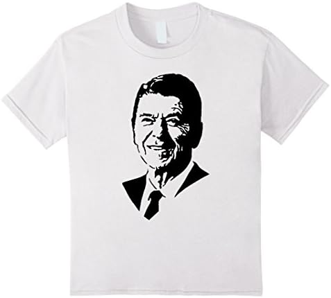 Kids President Ronald Reagan Face Portrait T Shirt 12 White