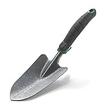 Edward Tools Garden Trowel - Heavy Duty Carbon Steel Garden Hand Shovel with Ergonomic Grip - Stronger Than Stainless Steel - Depth Marker Measurements for More consistent Planting
