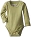 L'ovedbaby Unisex-Baby Newborn Organic G'loved-Sleeve Bodysuit, Sage, 0/3 Months