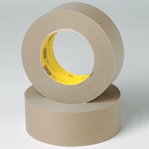 3MFlatback Tape 2517, General Purpose, Kraft Paper Backing, Immediate Initial Tack, Hand Tearable, Removes Easily, Machine Dispensable, 6.5 mil, 72 mm x 55 m, 12 Roll/Case