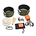 JACKBAGGIO New Outdoor Camping Pan Hiking Cookware Backpacking Camping Cookware Mess Kit Cooking Picnic Bowl Pot Pan Sets w/Tableware Mountaineering Buckle for 2-3 Peoplethumb 1