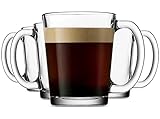 Godinger Coffee Mugs, Italian Made Glass Coffee