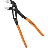 Klein Tools D50512B Pump Pliers, Klaw Quick-Adjust, Curved Jaw, Hardened Teeth for Maximum Torque, 12-Inch