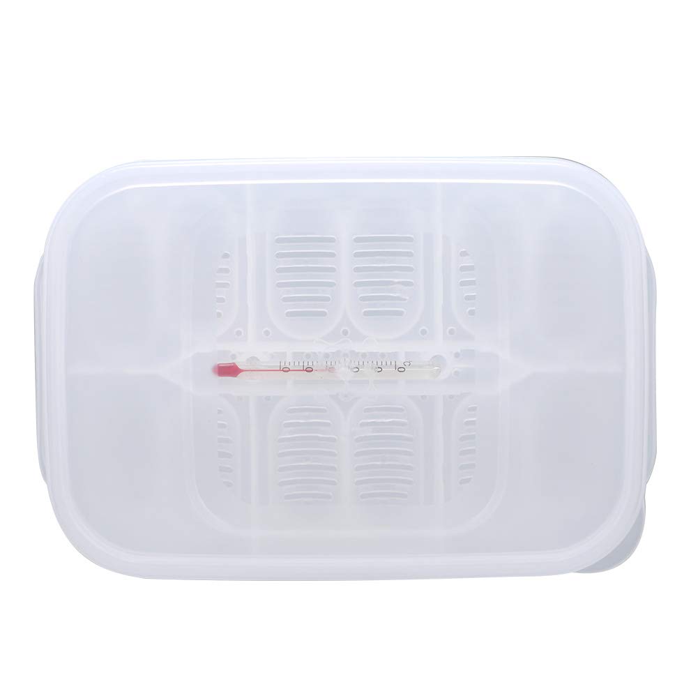 GOTOTOP Reptile Breeding Box with Thermometer, Egg Incubator Hatching Box for Hatching Lizard Snakes Gecko and Other Reptiles
