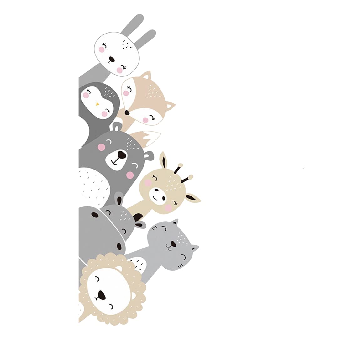 Animal Friends Set Wall Decals - Kids Room Sticker - Wall Stickers Bedroom - Nursery Removable Sticker - Baby Girls Room Decal -Bunny Fox