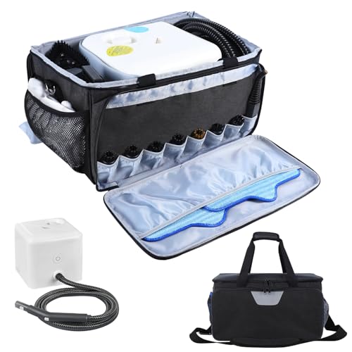TEFGTER Steam Cleaner Storage Bag Compatible with Dupray Neat Steam Cleaner,Carrying Case with Pockets,Portable Steam Cleaner Organizer Bag with Large Space(Case Only)(Black)