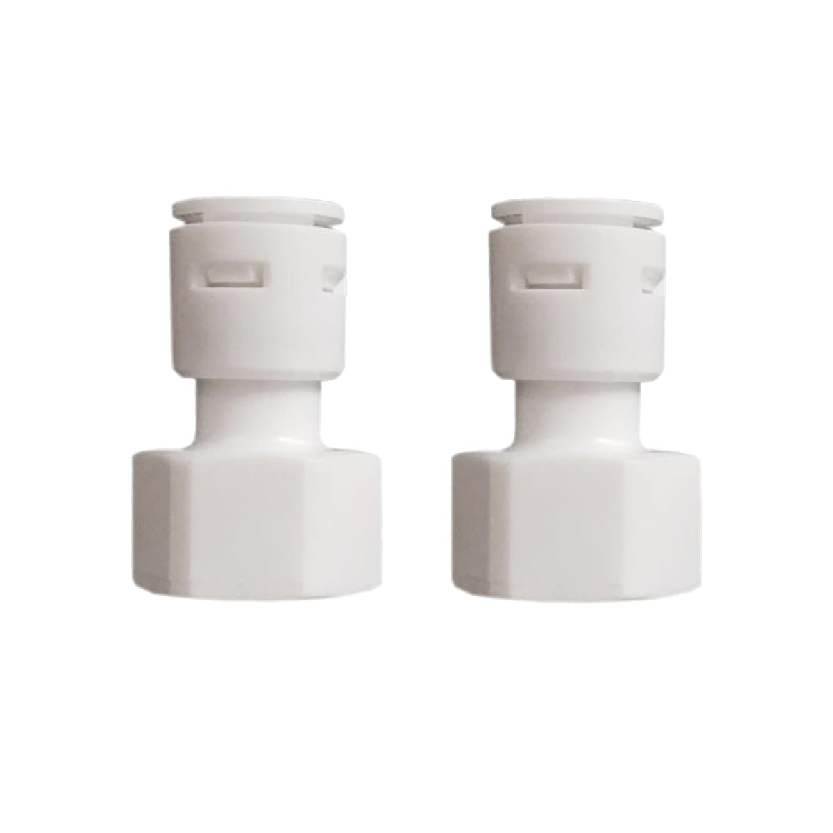 2 X Quick Union Straight Connector - 1/2 Inch to 3/8 Inch Quick Connect Tube Fittings Replacement Accessories for Water Filter