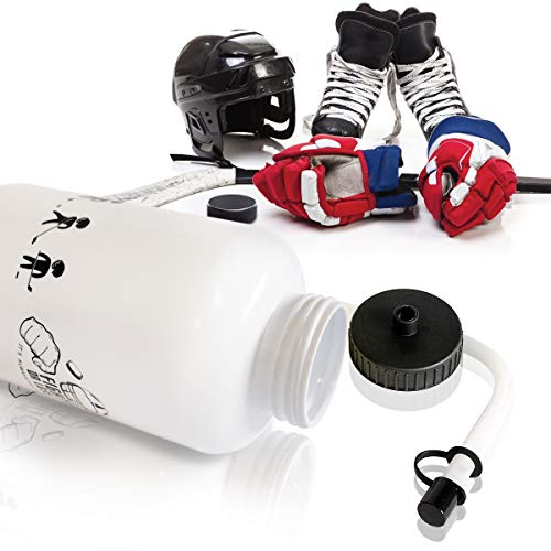 SolForis Hockey Water Bottles with Long Straw, Fit for Football