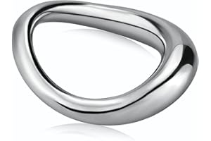 Male Penis Cock Ring Smooth Arc Ring Delay Ring Stainless Steel Scrotum Ball Stretcher Weights Pleasure Enhancing Sex Toys Ro