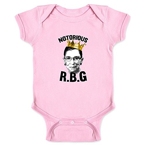 Pop ThreadsNotorious R.B.G. RBG Supreme Court Political Infant Baby Boy Girl Bodysuit Pink 6M