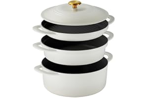 Tramontina Nested Cast Iron Set 4 Pieces with Self-Basting Lid