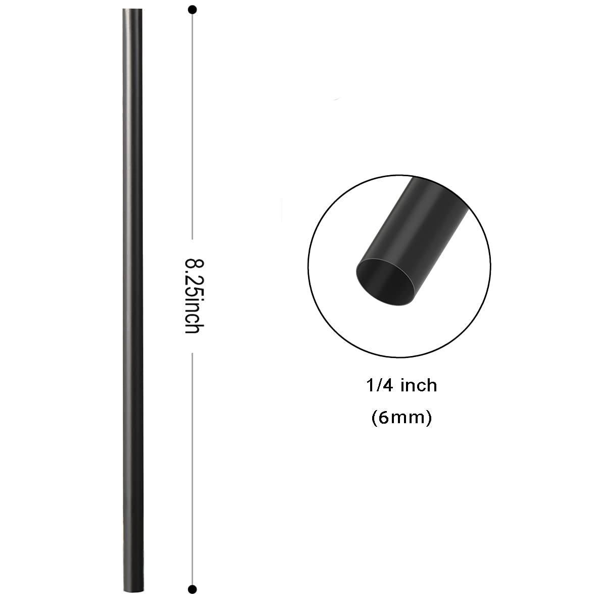 200 Count 100% Individually Wrapped Compostable PLA Straws-KTOB Biodegradable Black Disposable Drinking Straws-Eco Friendly Plant-Based Plastic Coffee Straws Sustainable - Image 3