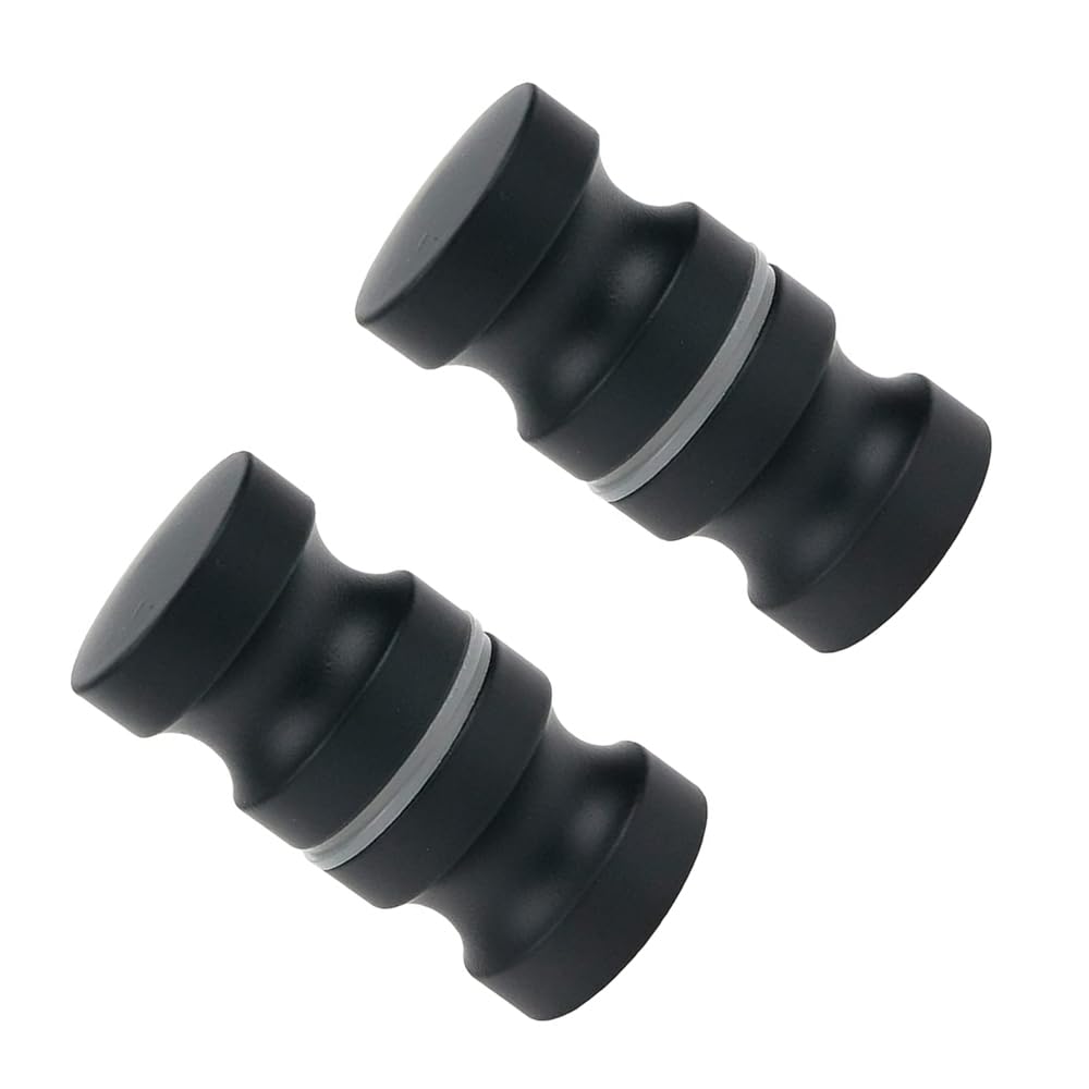 Cokritsm Matte Black Shower Door Handle, 2PCS Aluminium Alloy Round Shower Door Knobs for Shower Bath Door, Parts Replacement for Shower Enclosure Sliding Door