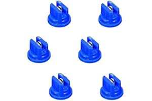 Pack of 6 - TeeJet Drift Guard Flat Spray Tips Blue 80° Polymer w/SS Insert Farmer Bob's Parts DG8003-VS