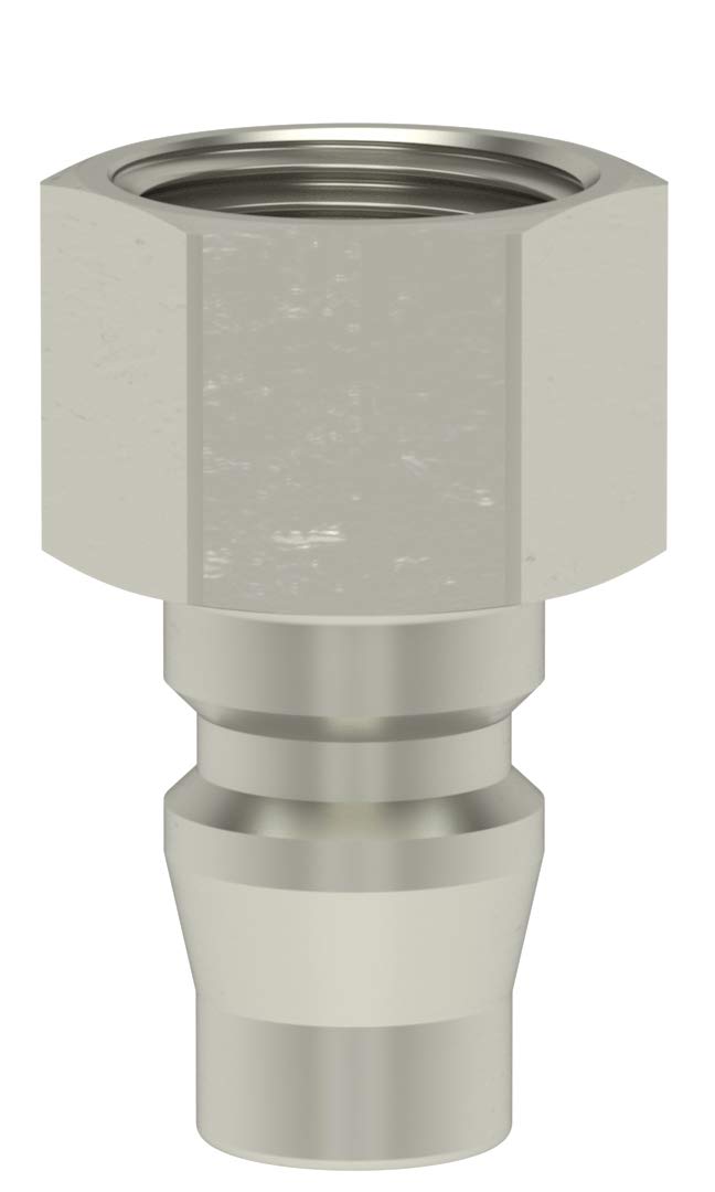 Pack of 10 Compressed air Coupling Plug ESK 12 NIS Ceiling Plug Nipple International Plug Profile G 1/2 inch Internal Thread Steel DN 7.5