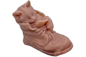 GRAINRAIN 3D Sleeping Cat Handcrafted Soap Mold Silicone Candle Wax Resin Handmade Mold (11298)