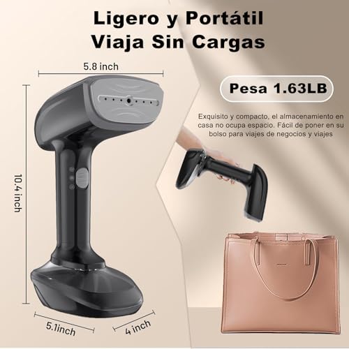 300ml Vaporizador para Ropa,2000W 2 en 1 Alta Potencia Planchas de Vapor para Ropa,Vaporizador de Mano para Planchar y Eliminar Arrugas,con Placa de Cerámica de Calentamiento Rápido Hogar y Viaje