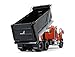 First Gear 1/50 Scale Diecast Collectible Orange/Black/Black Mack Granite Dump Truck with Beavertail Trailer (50-3403)