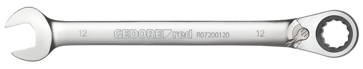 GEDORE red Combination ratchet spanner, Reversible, AF 21 mm, Angled, Flat, Bi-hex, Spanner, R07200210