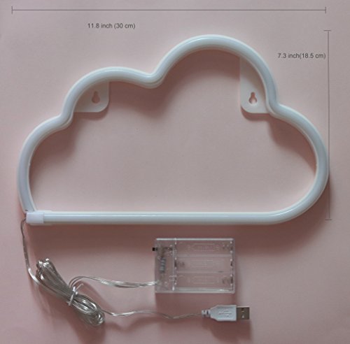 LED Neon Signs Blue Cloud Wall Decorative Night Light for Kids Bedroom Battery and USB Powered Home Decor Neon Light Birthday Gift(NECLDB) - Thumbnail 6