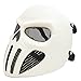 FAMI Airsoft Mask,Full Face Tactical Mask,Punisher Skull Skeleton Face Mask, Airsoft Paintball Protective Mask Gear for Airsoft Outdoor Cs War Game Live Field Scary Ghost BB Gun Halloween (White)