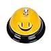 Happy Face Call Bell,2.36 Inch Caliber for the Porter Kitchen Restaurant Bar, Service Bell with Black Base