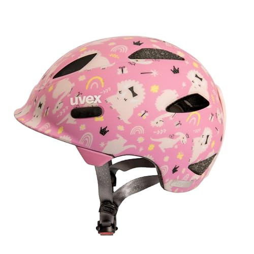 uvex OYO Style - Leichter Fahrradhelm für Kinder - individuelle Größenanpassung - pink Dino matt 50-54