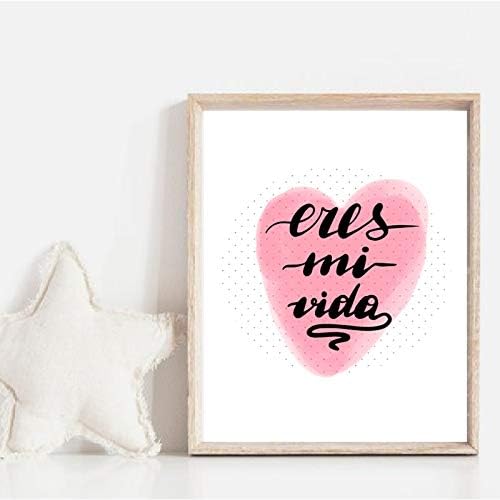 Liwendi Espanol Tu Eres Mi Vida Cita Lamina Inspirada Arte De La