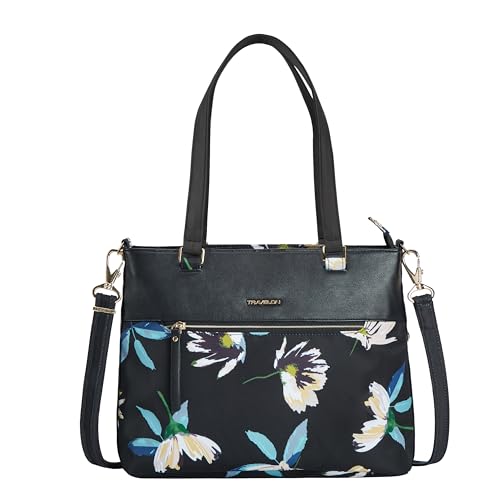 Travelon Anti-Theft Addison Tote Bag, Unisex-Adulto, Midnight Floral, Taglia Unica