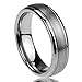Prime Pristine 6mm 8mm Mens Womens Titanium Wedding Band Ring Brushed Centered Domed Band Ring SZ: 8