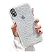 KUMTZO Compatible iPhone Xs/X Case, Crystal Clear Slim Diamond Pattern Soft TPU Anti-Scratch Shockproof Protective Cover for Women Girls Men Boys with iPhone Xs/X 5.8 inch - White