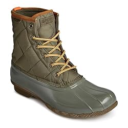 Sperry Men's Saltwater Duck Rain Boot, Olive, 8