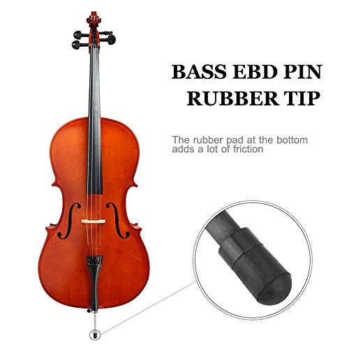 Cello Endpin Rubber Tip, Upright Double Bass Endpin 0.23 inch End Rubber Replacement Cap Cover Protector (Pack of 4)