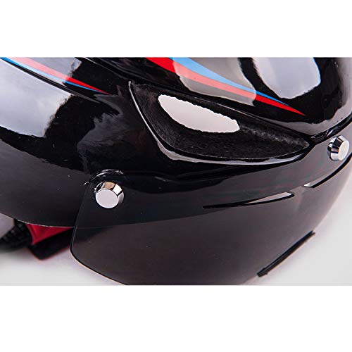 VISTANIA Bike Helmet With LED Light, Specialized Cycle Helmet With Safety Light Detachable Magnetic Visor Shield Goggles… - Image 7
