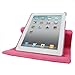 Cellularvilla 360 Degree Rotating Pink Glitter Pu Leather Flip Folio Stand Smart Case Cover for iPad with Retina Display (iPad 4th Generation), The New iPad 3 / iPad 2 (Automatic Wake/Sleep Feature)