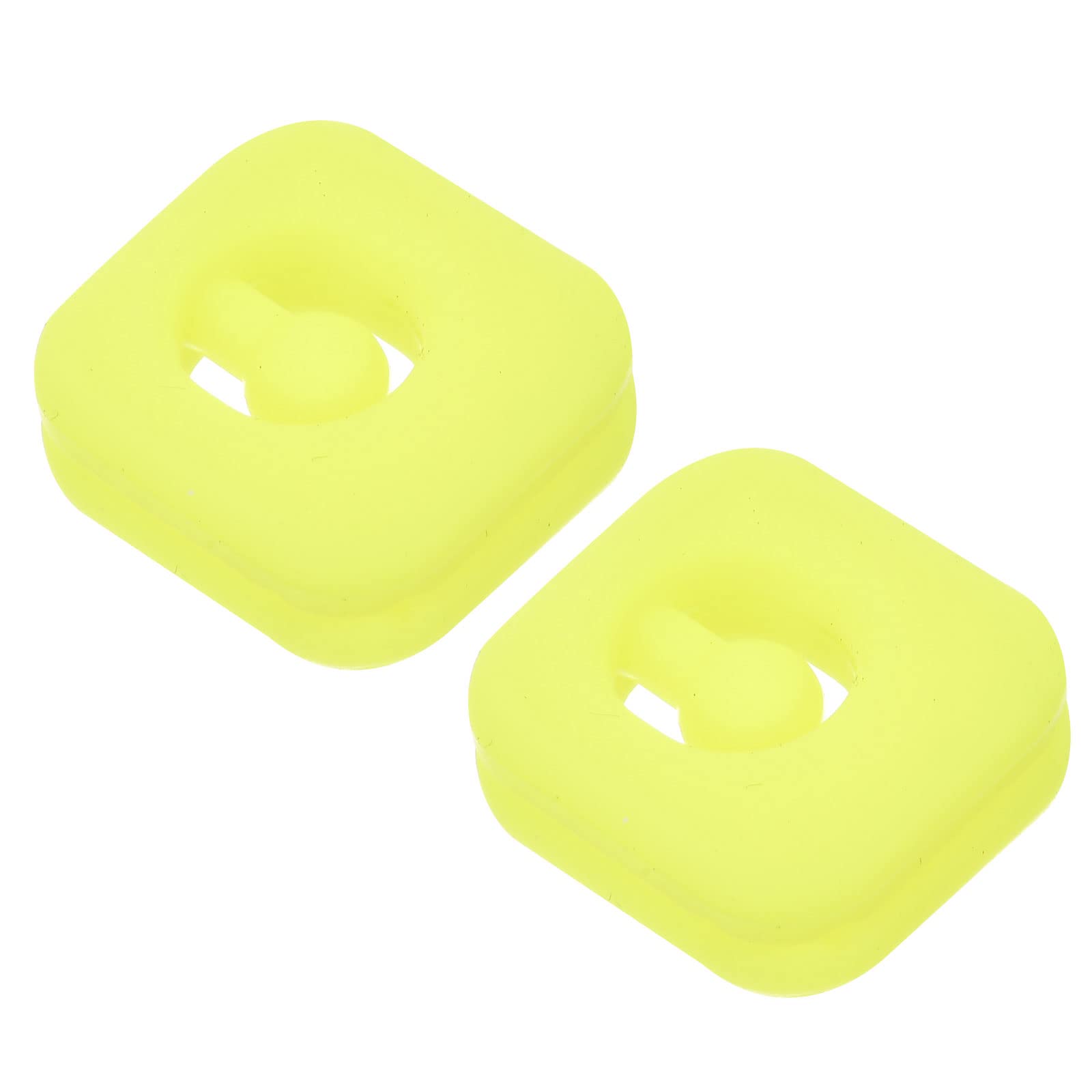 PATIKIL Tennis Vibration Dampener, 2 Pack Square-shaped Silicone Shock Absorber Racket String Damping for Tennis Racquet, Yellow