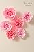 Ling's moment Large Paper Flower Decorations 6 X Pink Crepe Paper Flower, Handcrafted Flowers, Wall Hanging, Classic Giant Paper Flower, Wedding Backdrop, Baby Nursery Home Decor, Archway Decoration