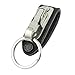 Sonline Stainless Steel Keyring Design Faux Leather Belt Loop Key Chain