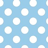Unique Industries, Disposable Polka Dot Beverage Napkins, DIY Party Supplies -  Light Blue, Pack of 16