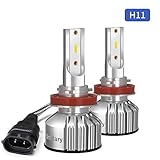 INFITARY H8 H9 H11 LED Headlight Bulb Newest Version 9000 Lumens 72W 6500K Super Bright Xenon White LED Plug and Play Conversion Kit- 2 Year Guarantee